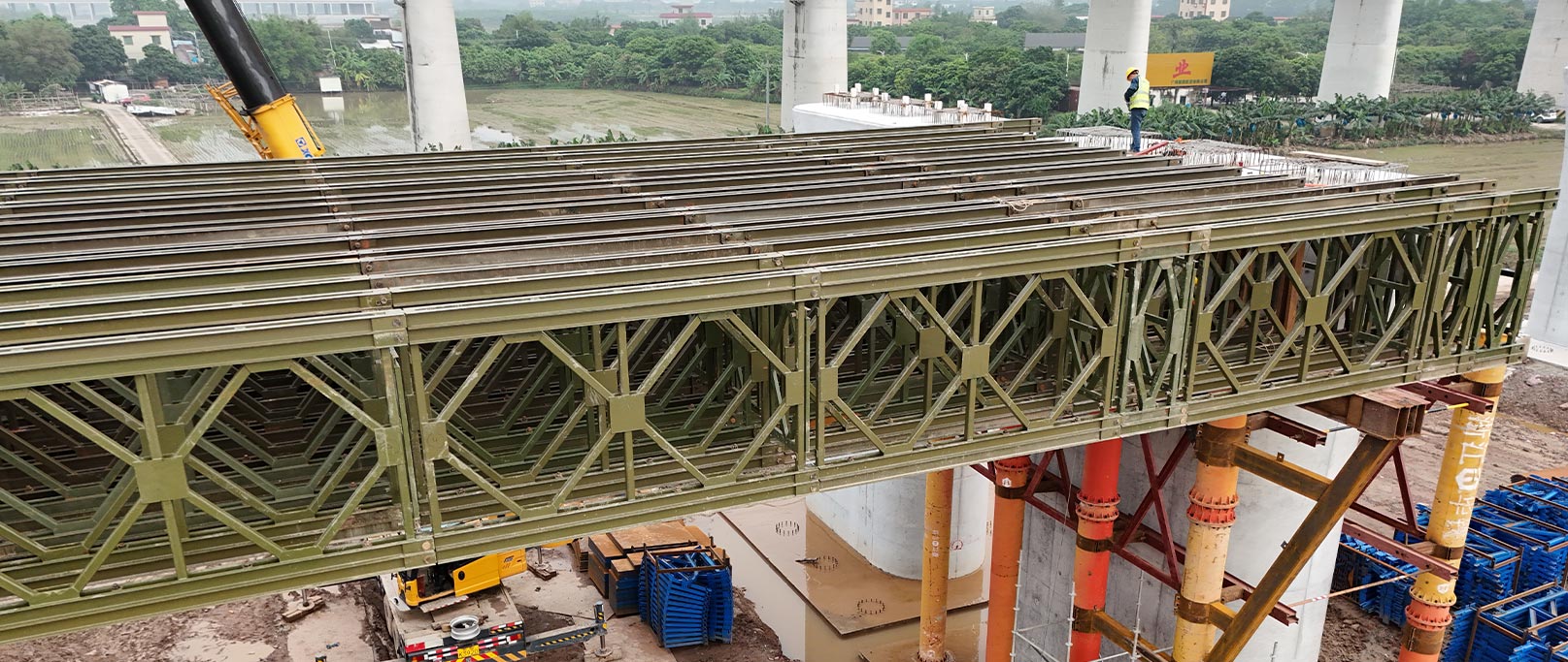 Cây cầu cực lớn ga Hà Châu trên tuyến đường sắt cao tốc Chu Hải–Triệu Khánh